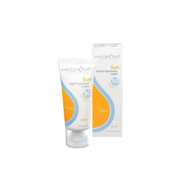 HYDROVIT Sun High Protection Cream SPF50 Αντηλιακή Κρέμα Υψηλής Προστασίας 50ml 3