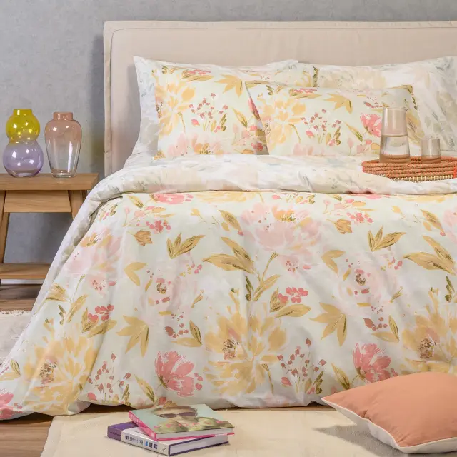Σετ Σεντόνια 235x270 Υπέρδιπλα Casual Line Melinen Anabelle Aqua 50% Βαμβάκι-50% ΠολυέστερΧωρίς Λάστιχο