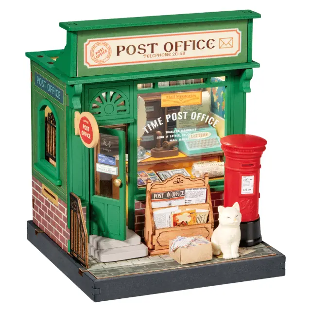 Robotime DIY Miniature House Century Post Office DS037 2