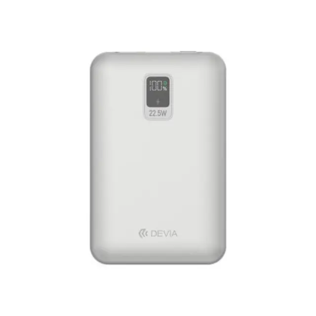 Φορτιστής Ανάγκης Devia EP202 22.5W 10000mAh Mini με 2 Ενσωματωμένα Καλώδια Extreme Speed Ασημί N68119