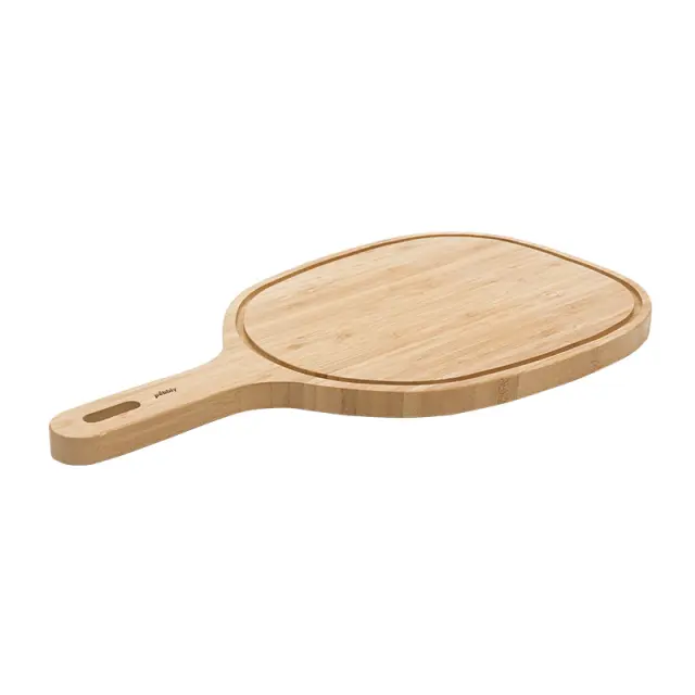 Pebbly Επιφάνεια Κοπής από Bamboo με Λαβή (L) Natural