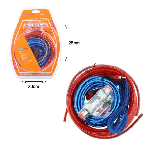 PerVoi Καλώδιο Ενισχυτή Αυτοκινήτου 1500w MJ-8 - Amplifier instalation kit 101073 2