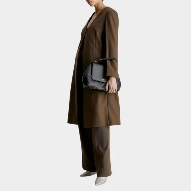 Calvin Klein - Γυναικεία Τσάντα Ώμου Ck Must Top Handle Tote-Emb Mono K60K611285-BAX Μαύρο 3