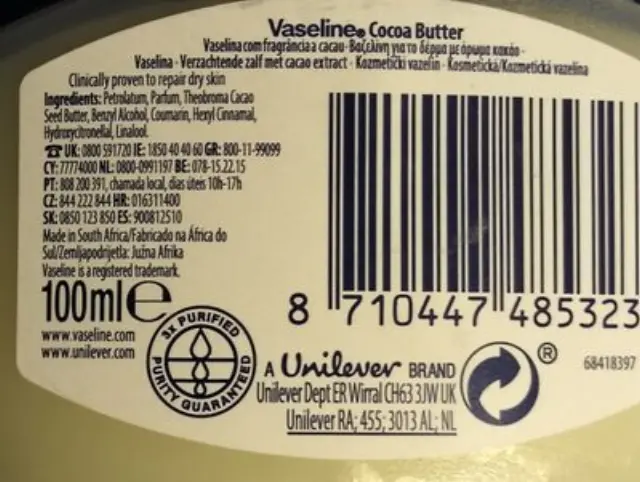 Vaseline Cocoa Butter Moisturising Jelly 100ml 2