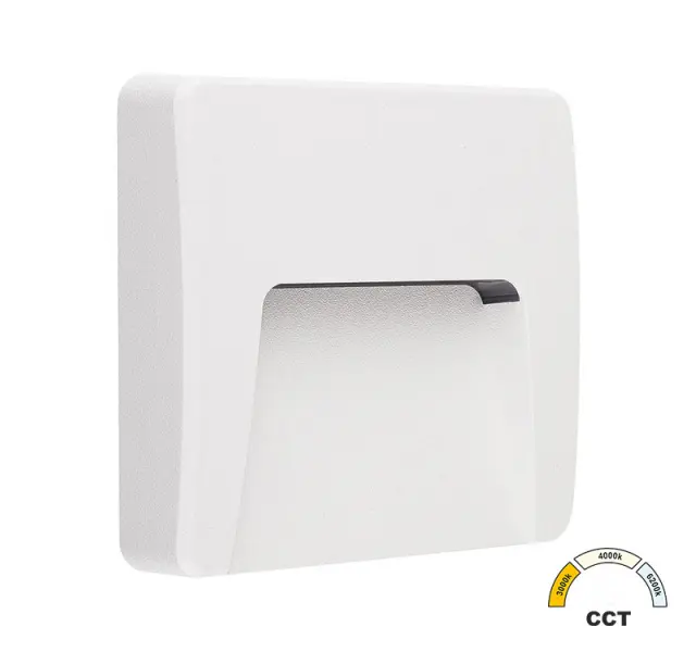 LED ΦΩΤΙΣΤΙΚΟ PC ΕΠΙΤΟΙΧΟ ΕΜΜΕΣOY ΤΕΤΡΑΓΩΝΟ 3W CCT IP65 ΛΕΥΚΟ