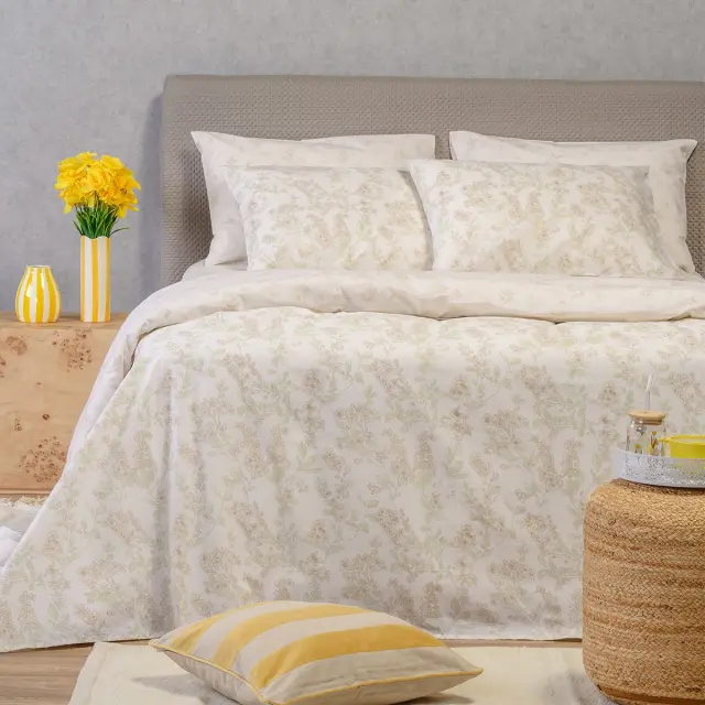 Σετ Σεντόνια 170x270 Μονά Casual Line Melinen Rea Beige 50% Βαμβάκι-50% ΠολυέστερΧωρίς Λάστιχο