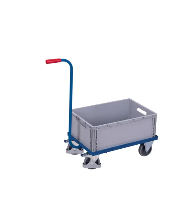Variofit sw-450.806 Πλατφόρμα Μεταφοράς Φορτίων με Χειρολαβή + Πλαστικό Κιβώτιο Αποθήκευσης για Φορτίο Βάρους ως 250kg