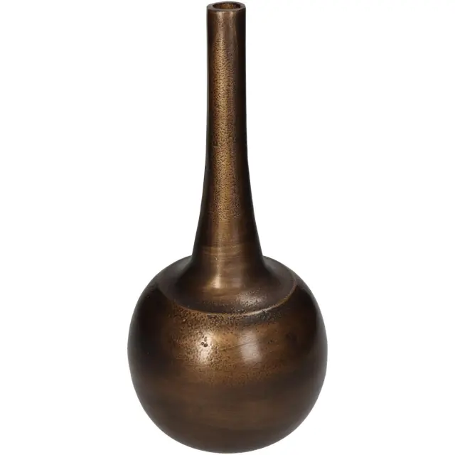 Βάζο Μπρονζέ Αλουμίνιο 13x13x32.5cm