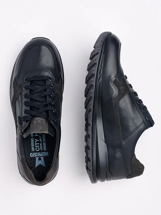 Mephisto Sneakers Ανδρικό δέρμα Μαύρο MEP/BRADLEY BLACK 3