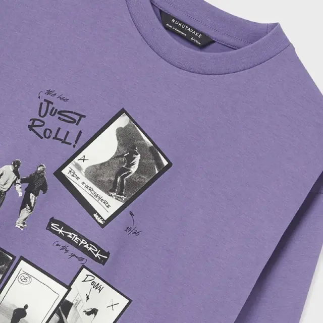 Junior 10 έως 18 ετών Μπλούζα skater Better Cotton μωβ - 18Ε 2