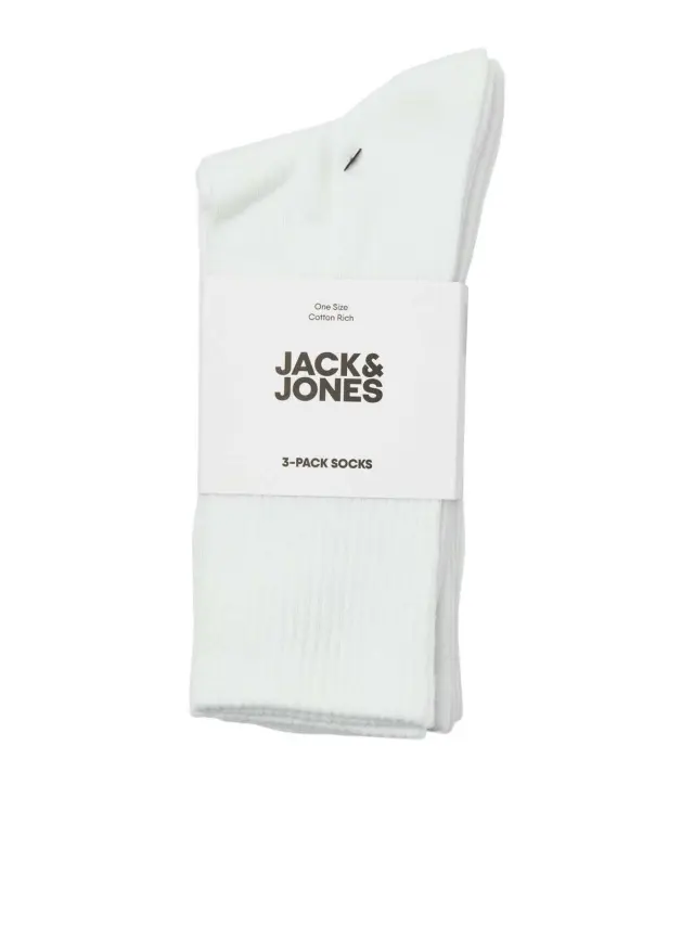 JACCHARLES TENNIS SOCK 3 PACK NOOS White - ONE SIZE 2