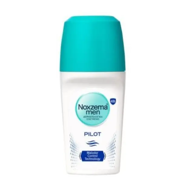 Noxzema Men Deo Roll On Pilot Ανδρικό Αποσμητικό 48h 50 ml 1+1 Δώρο 2