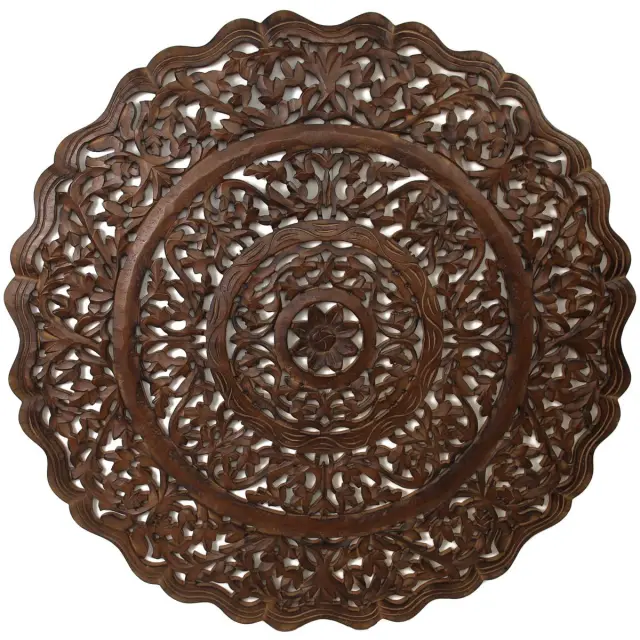 Διακοσμητικό Τοίχου Καφέ MDF 90x2x90cm