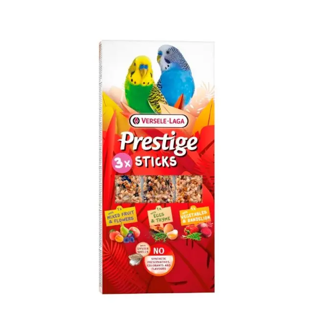 Versele Laga Prestige Sticks Parakeets Triple Variety Τρία Διαφορετικά Sticks 3x30gr