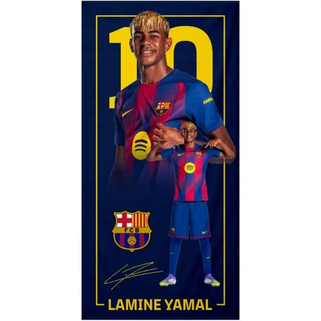Πετσέτα θαλάσσης FC Barcelona player towel Yamal 25/26 MF 70x140cm 124609