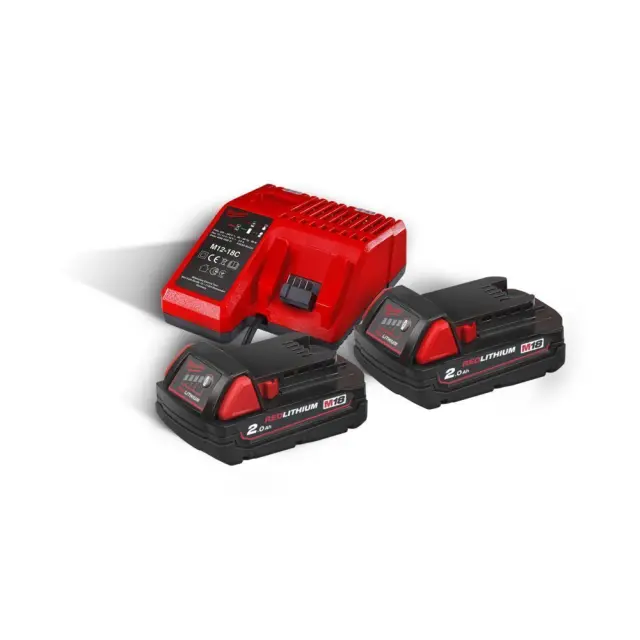 Milwaukee M18 NRG-502 - Σετ 2 Μπαταρίες Λιθίου 18V 2Ah με Φορτιστή 12-18V (4933459213) 2
