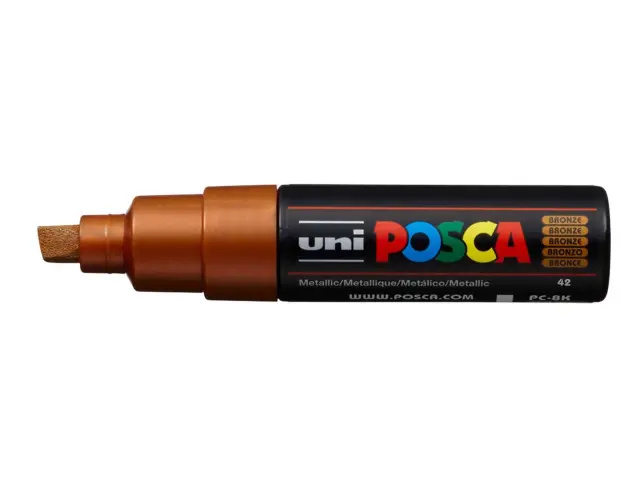 Μαρκαδόρος Σχεδίου Uni Posca PC-8K με πάχος μύτης 8.0mm - BronzePC-8K(E) - METAΛ-MΠP