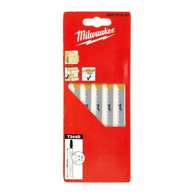 Milwaukee 4932311633 - Λάμες Σέγας 105x4/T344D Set 5τμχ 3