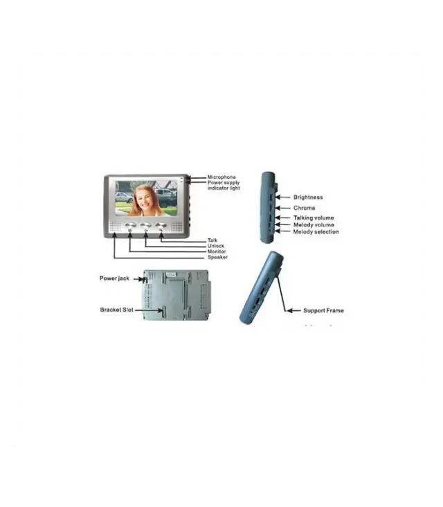 Σετ θυροτηλεόρασης Ultra-thin με οθόνη 7” TFT - Color Video Doorphone Model RL-06m 2