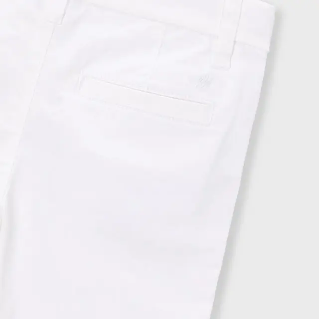 Mini 2 έως 10 ετών Παντελόνι μακρύ chino καπαρτινέ λευκό 2