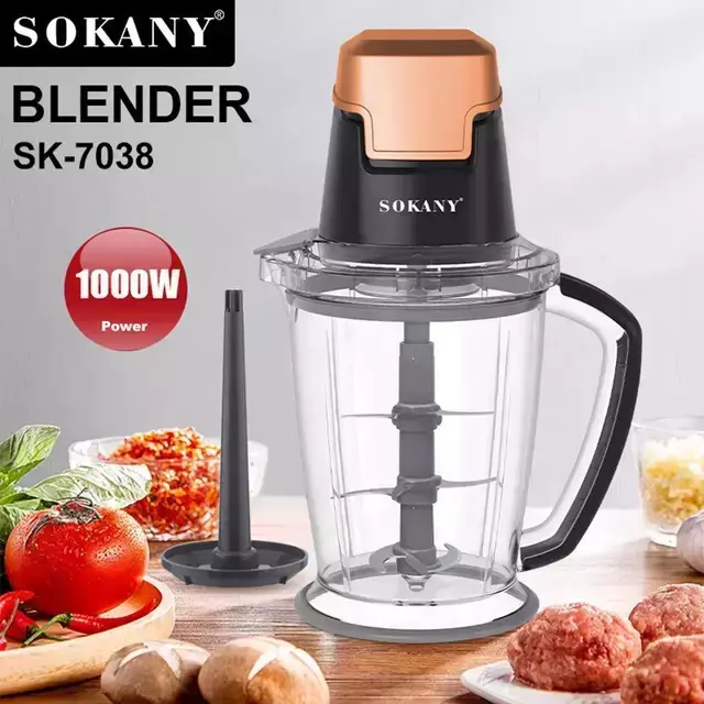 Sokany SK-7039 Πολυκόπτης Multi 1000W με Δοχείο 2lt Μαύρος 2