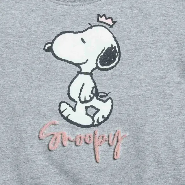Σετ φόρμας φούτερ Snoopy με ανάγλυφα γράμματα 3