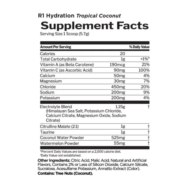 Rule1 Hydration tropical-coconut, 40-servings 2