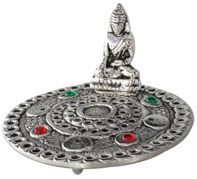 Βάση για Αρωματικά Sticks Μεταλλική Σχέδιο Buddha - 11cm