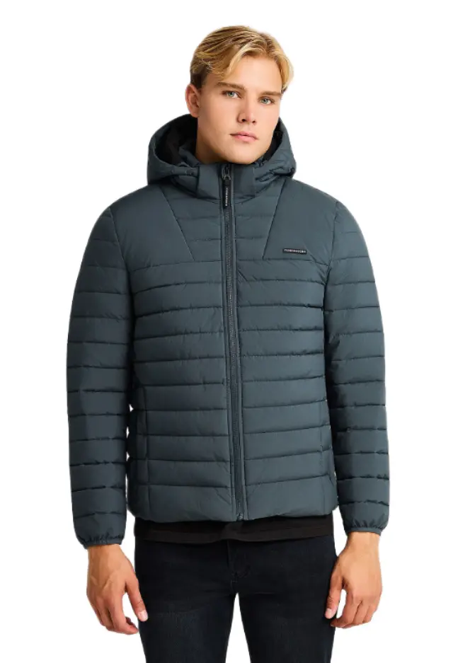 Funky Buddha ανδρικό καπιτονέ μπουφάν traveller με κουκούλα FBM014-002-01-1