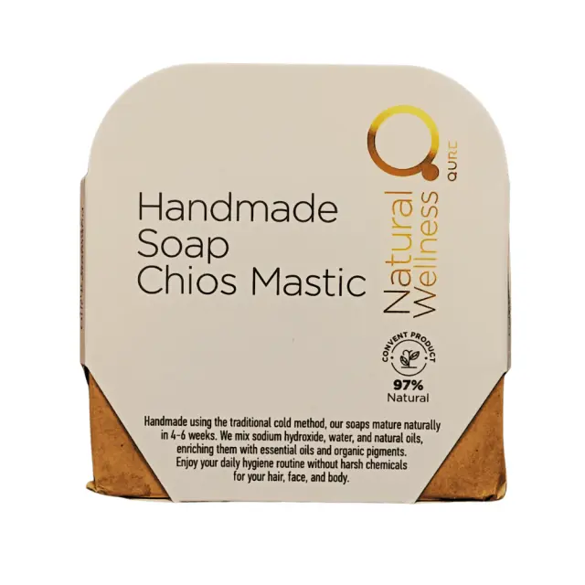 Handmade Soap Chios Mastic 90 - 110g by Natural Wellness - Χειροποίητο Σαπούνι με Μαστίχα Χίου 97% Φυσικά Συστατικά ��