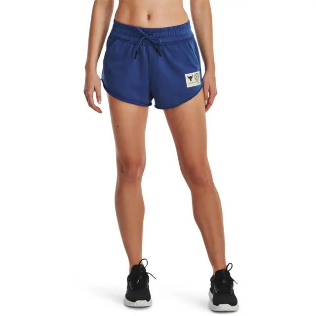 Under Armour Women's Project Rock Terry Shorts Μπλε 1377448-471 (Under Armour) - XSmall