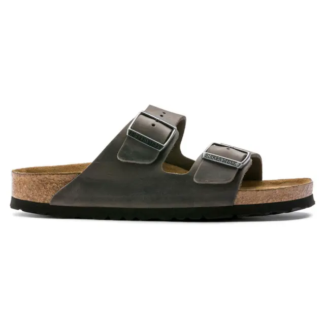 Birkenstock Πέδιλα Unisex δέρμα Oiled Γκρί BIR/ARIZONA SOFT 1013645 IRON