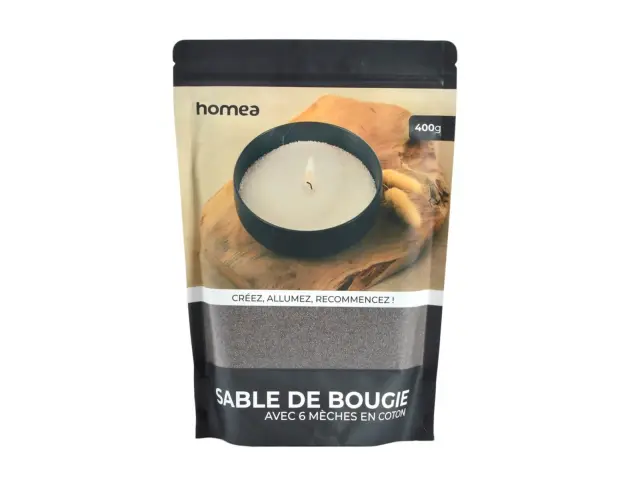 Άμμος Κεριού Homea με 6 φυτίλια - 400g - Black 6SDC001NR 3