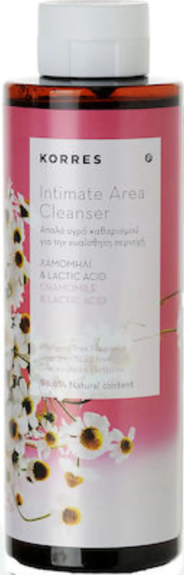 Korres Chamomile & Lactic Acid Intimate Area Cleanser Υγρό Καθαρισμού με Χαμομήλι και Αλόη 250ml 2