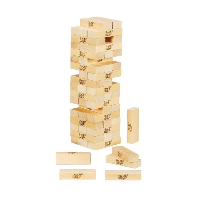 Hasbro Jenga Επιτραπέζιο Παιχνίδι Ισορροπίας με Ξύλινα Τουβλάκια για 1+ Παίκτες 6+ Ετών – G1499 2