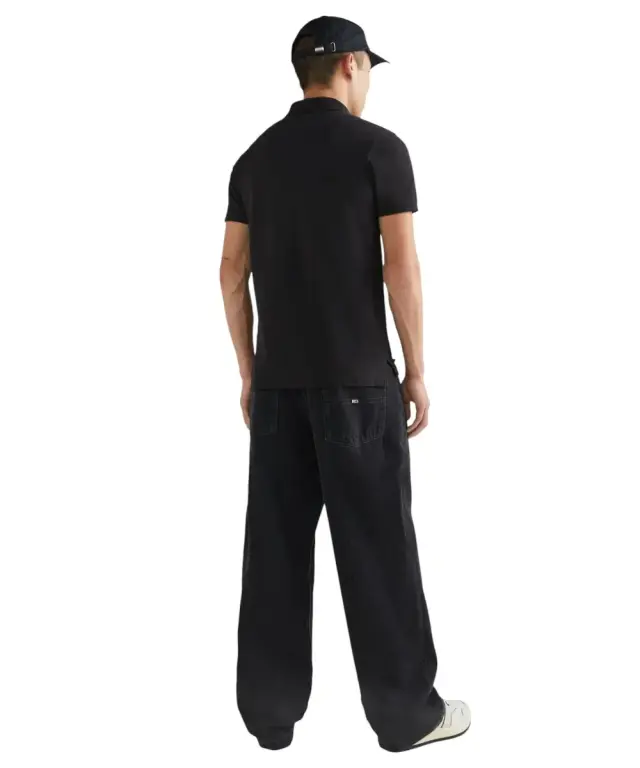 Tommy Hilfiger - Ανδρικό Κοντομάνικο Polo Placket Slim Fit DM0DM15370-BDS Μαύρο 2