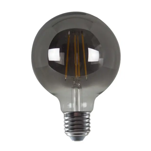 LED FILAMENT E27 G95 8W SMOKE 1800K 230V AC 400LM RA80 30000H 360° / PALA958WWSM