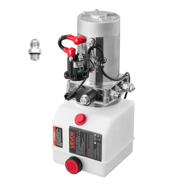 Ηλεκτρική Υδραυλική Αντλία Ανατροπής VEVOR 12V 1.6kW με Μεταλλικό Ρεζερβουάρ 4 Qt