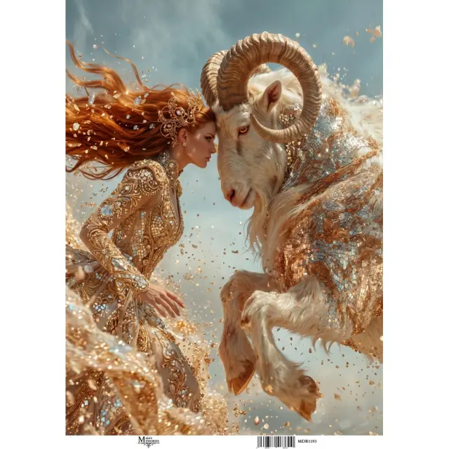Ριζόχαρτο Maja's Memories, 30x42cm, Γυναίκα και κριός, MDR1193
