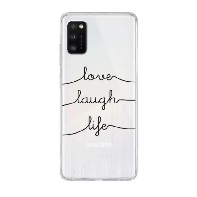 Θήκη TPU inos Samsung A415F Galaxy A41 Art Theme Love-Laugh-Life N50938