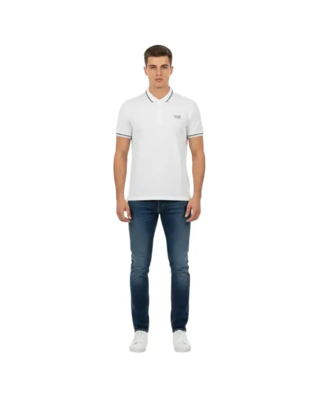 Cavalli Class - Ανδρικό Polo T-shirt QXT64TKB002-00053 Λευκό
