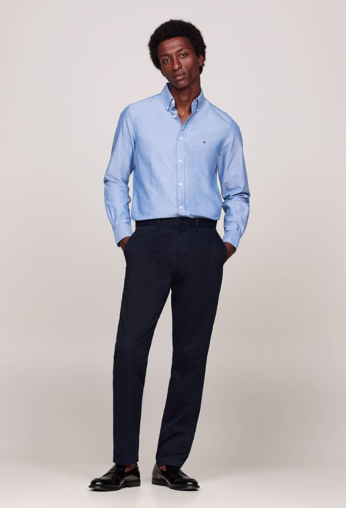 Tommy Hilfiger Πουκάμισο OXFORD Slim Fit Γαλάζιο Γαλάζιο 3