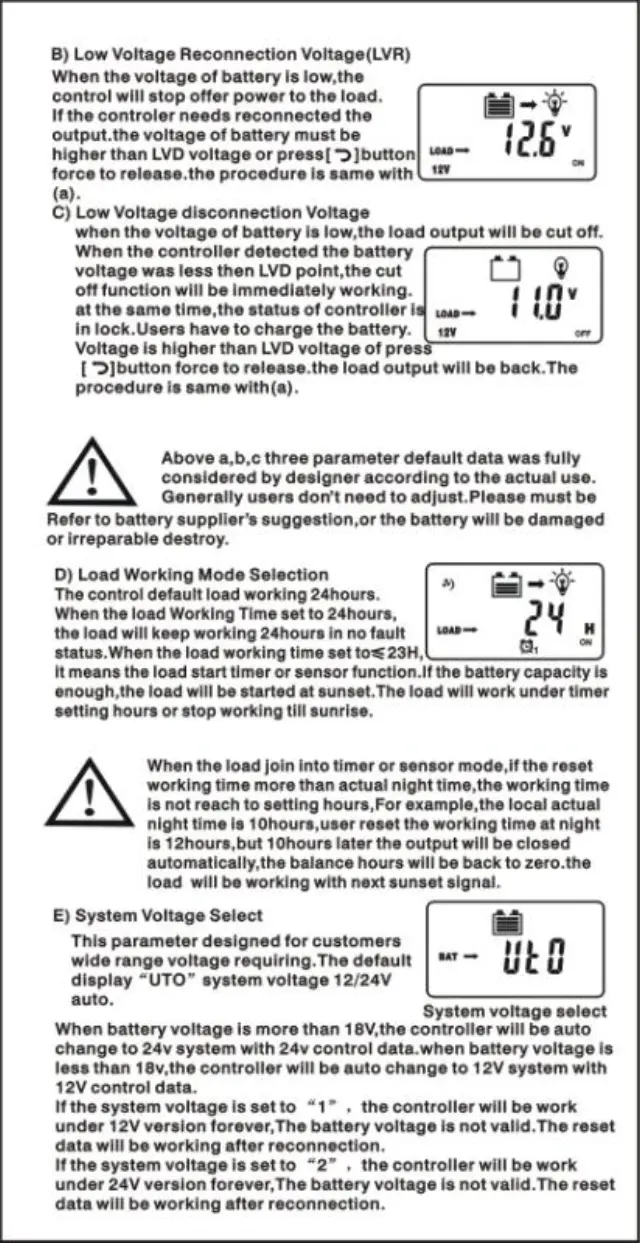 Ρυθμιστής φόρτισης μπαταριών 10A PWM 12V/24V 3