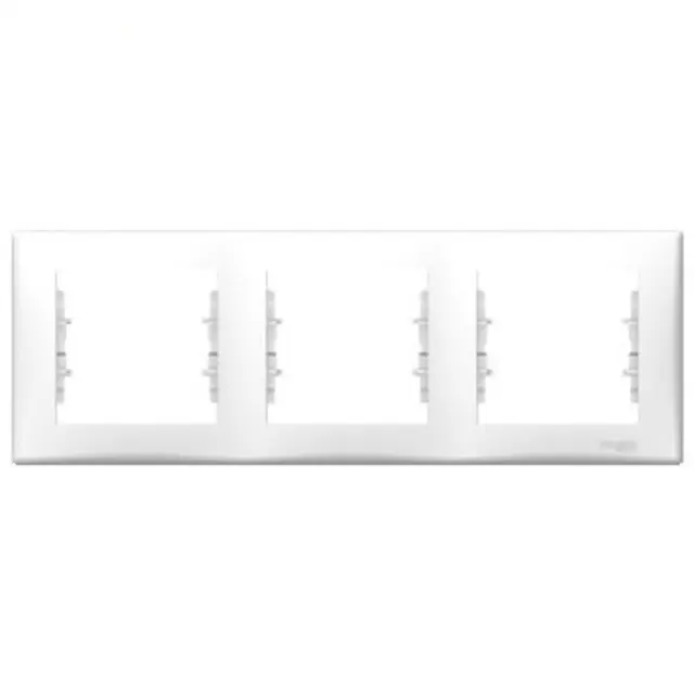 Sedna - horizontal 3-gang frame - white