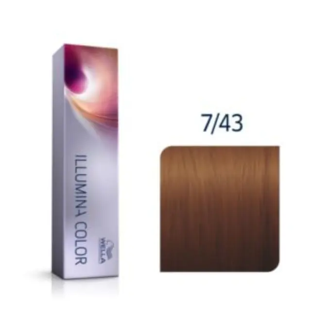 Wella Professionals Illumina Color 7/43 Μεσαίο Κόκκινο Χρυσό Ξανθό 60ml 2