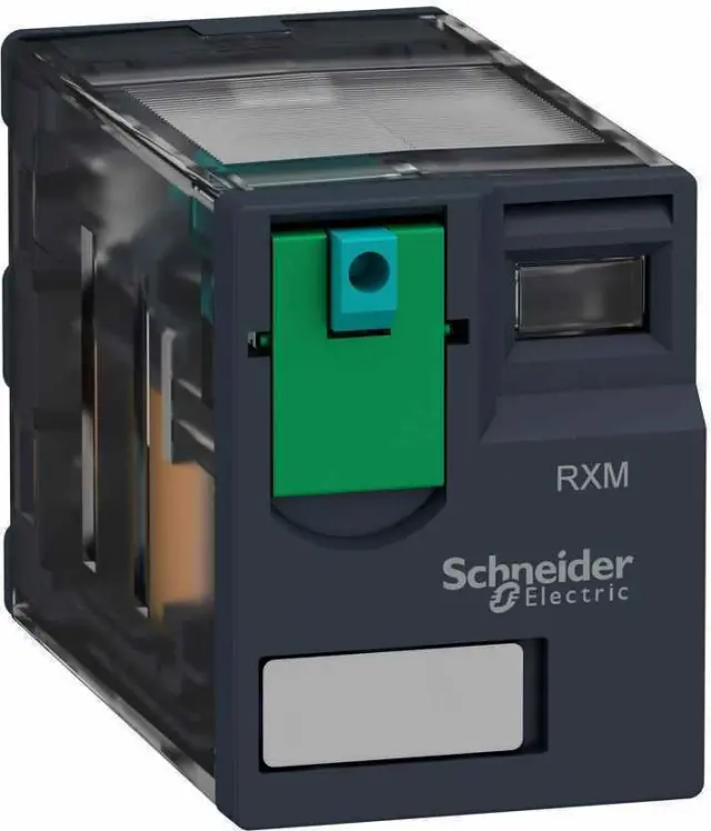 Harmony, Miniature plug-in relay, 6 A, 4 CO, with lockable test button, 24 V DC