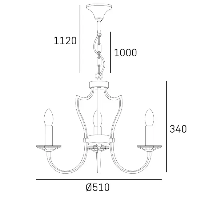 Pendant Lamp Riga P03755CH χρώμιο με κρυστάλλους – κλασικό και πρωτότυπο φωτιστικό οροφής Ασημί 3