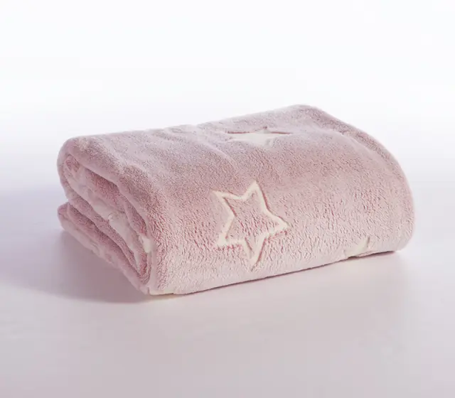 Παιδική Fleece Κουβέρτα Μονή 160Χ220 Nef-Nef Homeware Starlight Pink 3