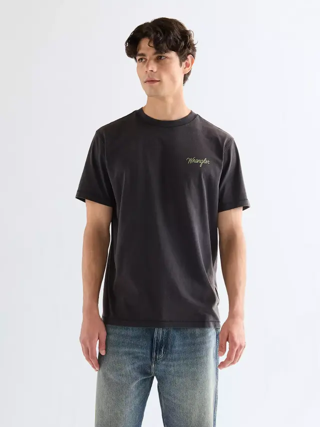 Wrangler Ανδρικό GRAPHIC T-Shirt 112378003 – Black - M 2