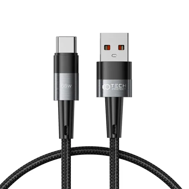 Tech-Protect Ultraboost USB-A / USB-C cable 66W, 6A, 50cm Grey